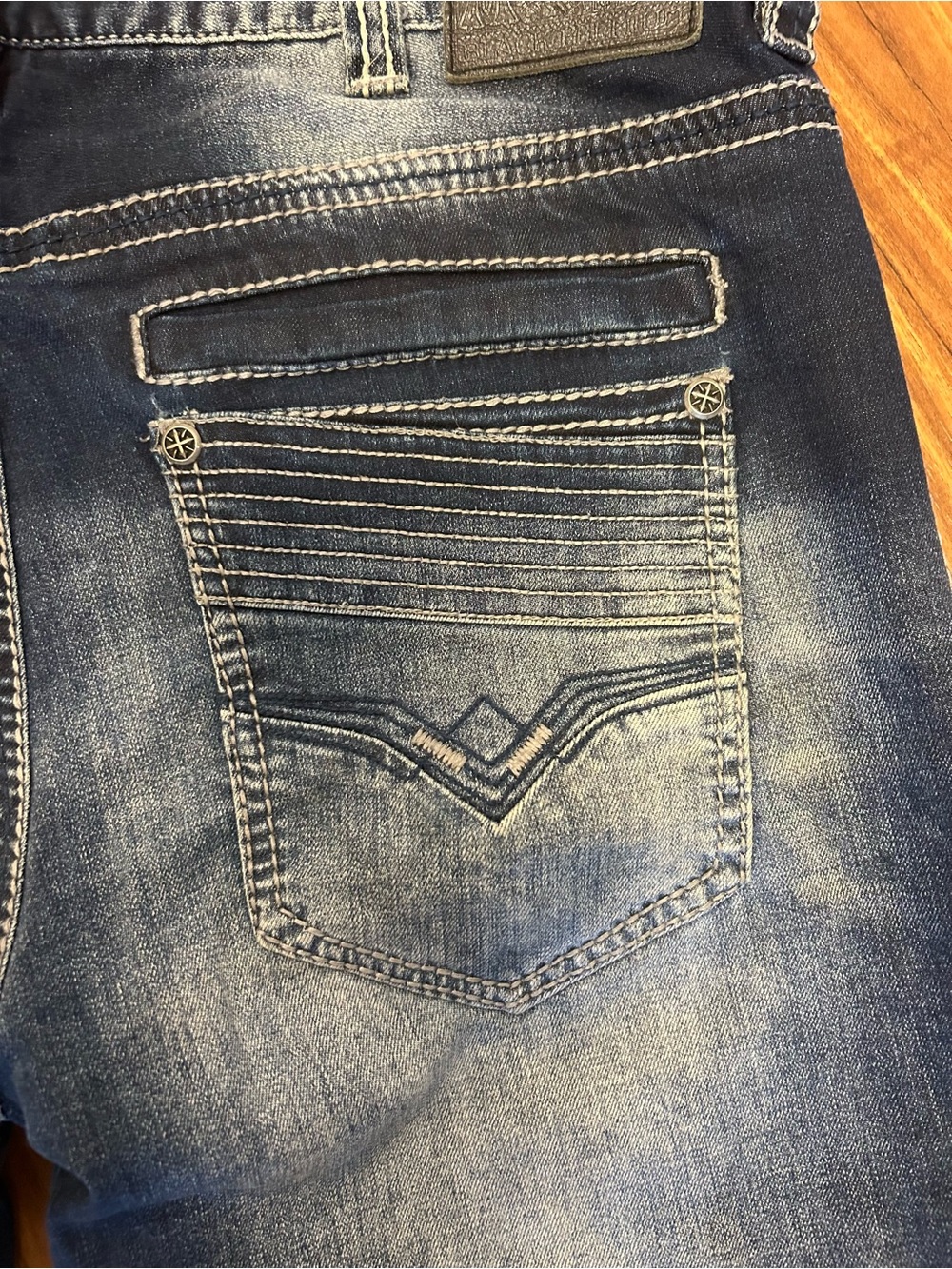 Affliction Mens Blake Rising Straight Jeans Size 36 - Picture 6 of 11